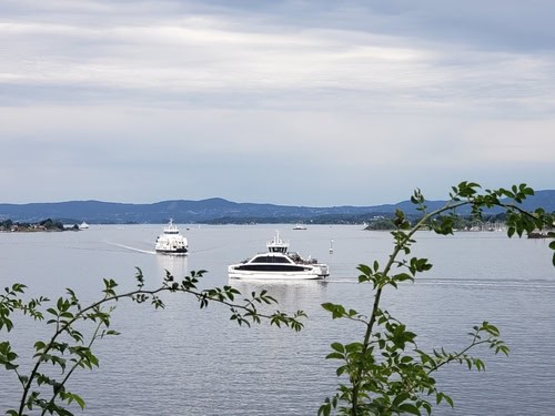 Boten op de Oslofjord in Noorwegen