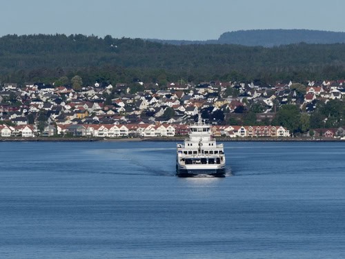 Veerboot in de Oslofjord, Noorwegen