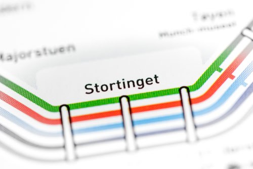 Kaart metronetwerk Oslo
