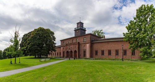 Uitzicht op het Vigeland Museum in Oslo, Noorwegen